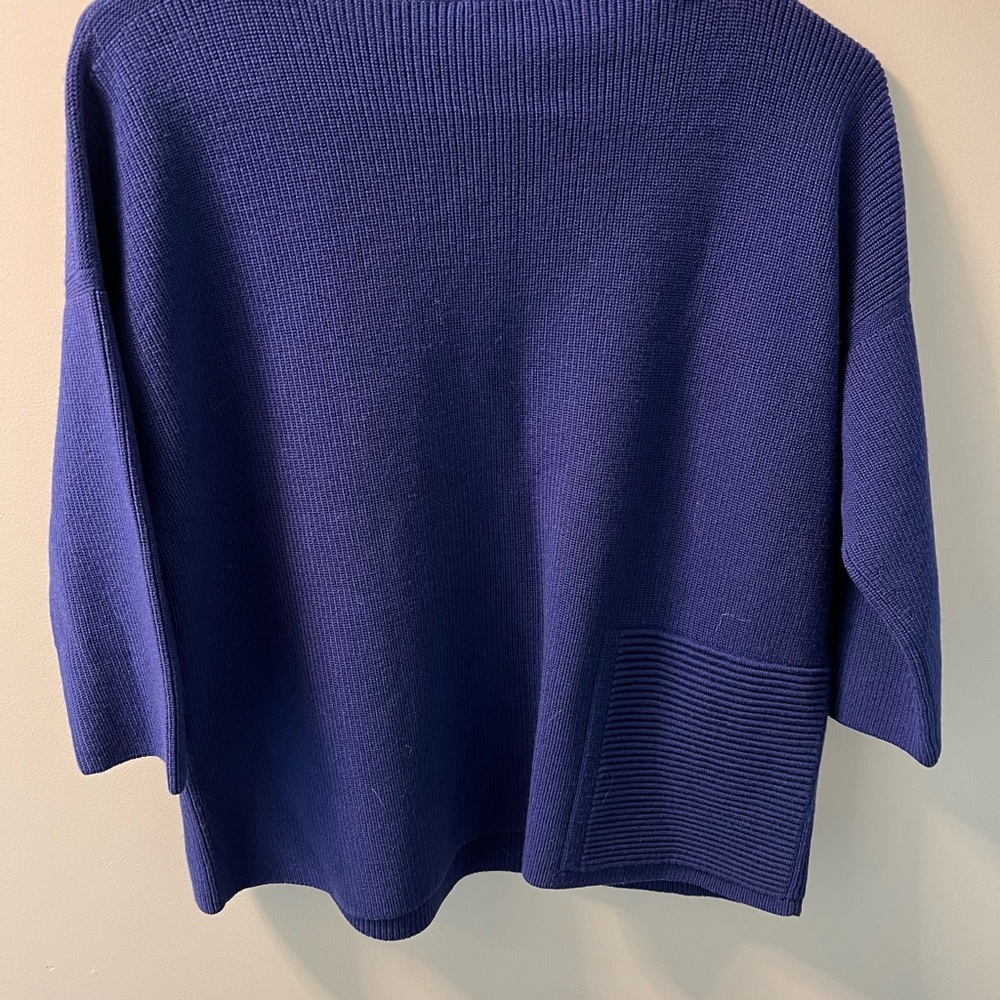 Cobalt Lafayette 148 wool sweater - Picture 4 of 6